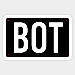 Valtteri Bottas 77 - Driver Tag Sticker